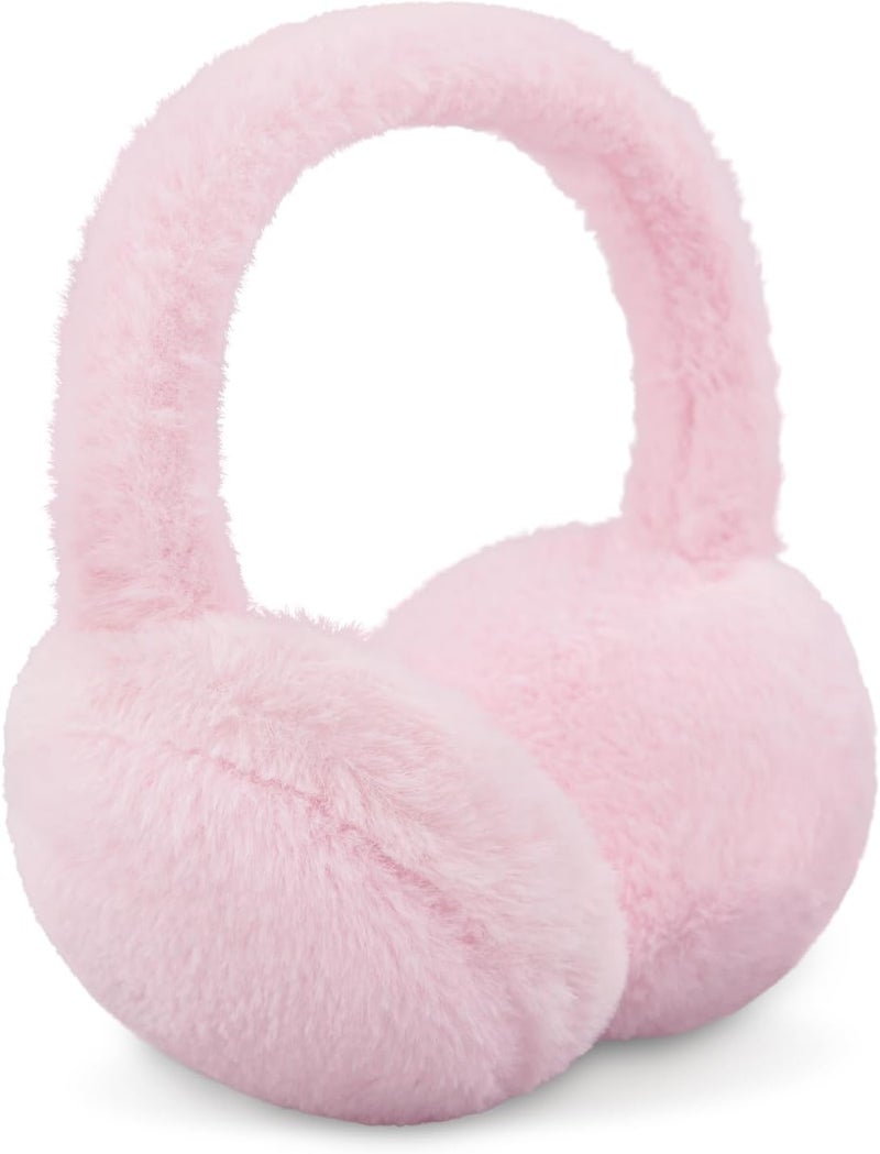 YATANAM Women Ear Muffs Winter Girls White Earmuffs Fuzzy Kids Black Ear Muff Cute Fluffy Ear Warmers Foldable Ear Covers Boy - Image 1